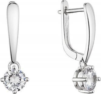 Evolution Group Charming Silver Earrings With Clear Zircon 11452.1