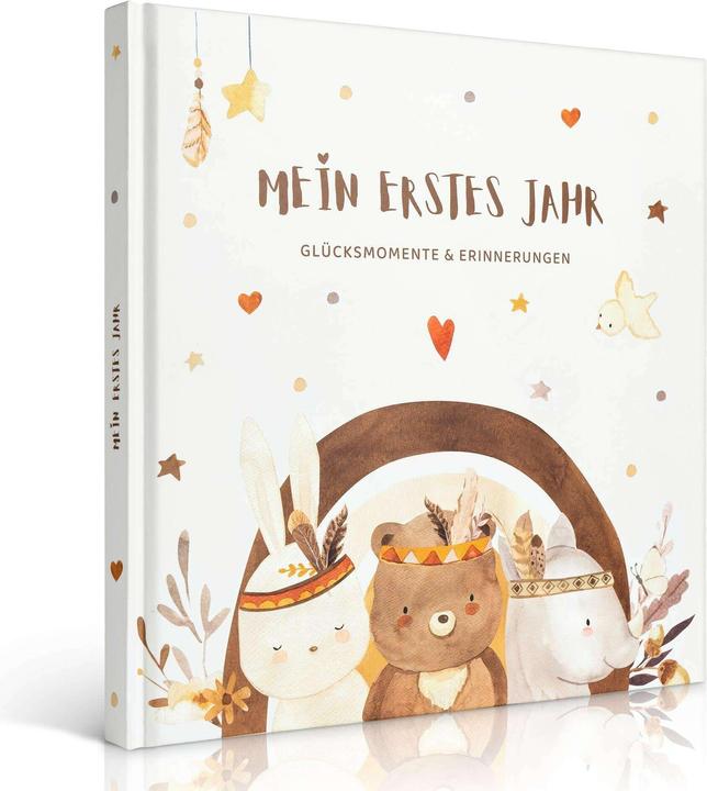 Eulentaler Babytagebuch Tiere (A4, Liniert, Harter Einband)