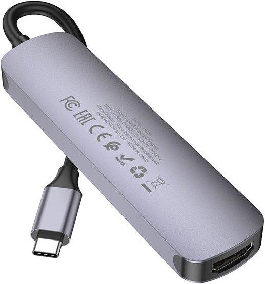 Actual product image Hoco HB28 Multi Hub (USB-C, 6 Ports)