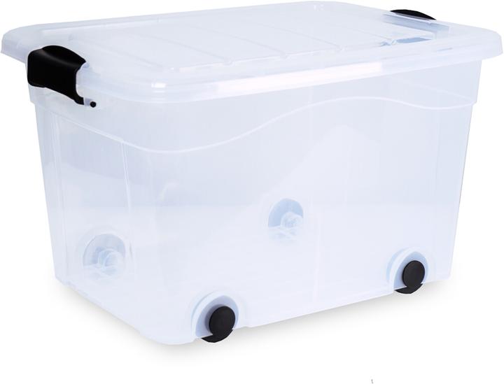 Produktbild Siena Home 2er Set Aufbewahrungsbox 20 l mit Rollen (45 x 33.5 x 25 cm, 42 l)