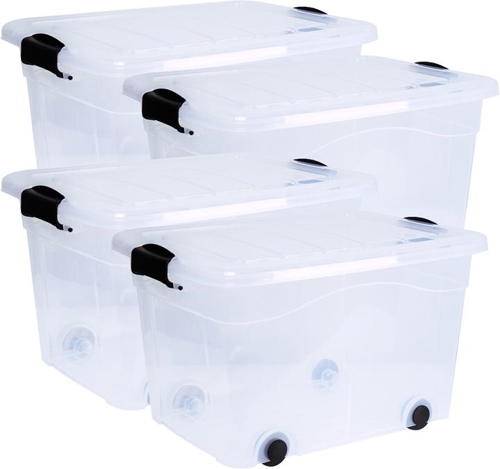 Actual product image Siena Home Set of 4 storage box 20 l with wheels (45 x 33.5 x 25 cm, 20 l)