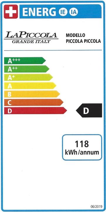 Label énergétique La Piccola Piccola Satinata (E.S.E.)