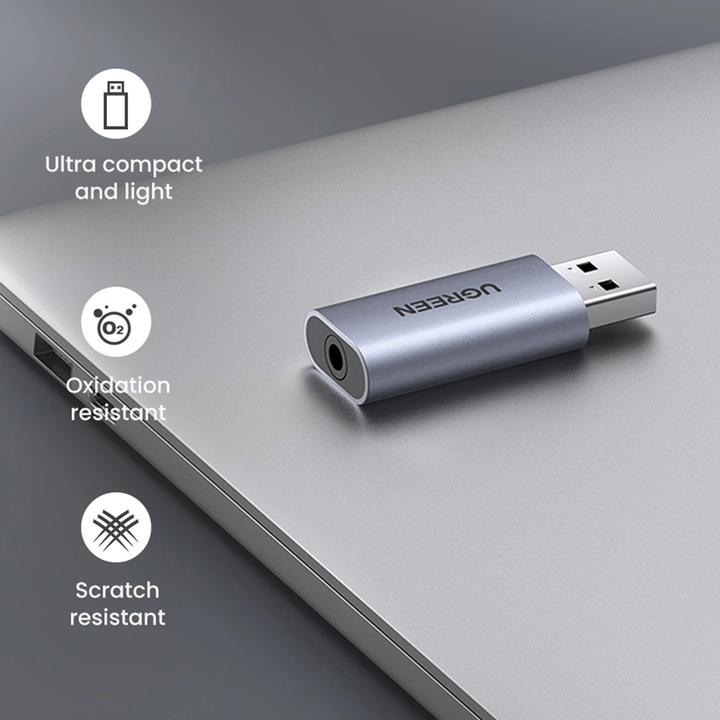 Produktbild Ugreen USB 2.0 auf Audio Adapter USB Soundkarte Stick (USB)