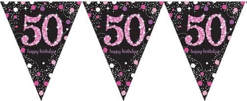 Produktbild Amscan Girlande Rose 50 Jahre "Froher Geburtstag"