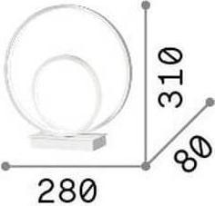 Image du produit Ideal lux OZ LED Lampe de table 23W noir blanc chaud 269481 (2300 lm)