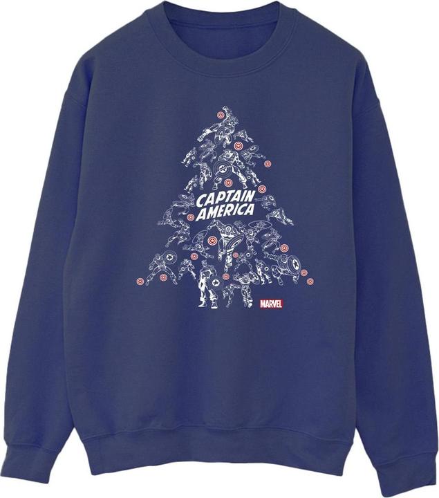 Captain America Christmas Tree Sweatshirt (4XL)