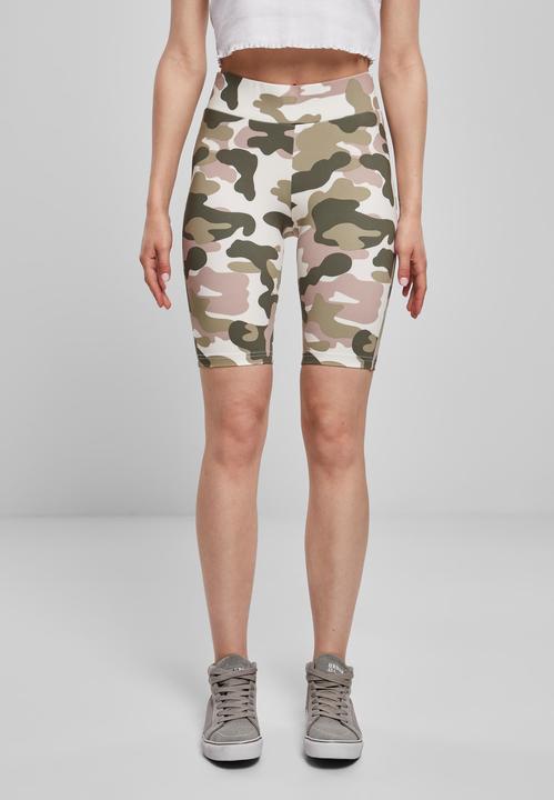 Actual product image Urban Classics Ladies High Waist Camo Tech Cycle Shorts (XS, S)