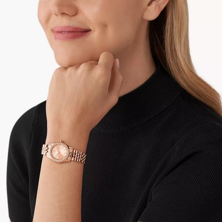 Immagine prodotto Michael Kors Armbanduhr Petite Lexington im Rosé-Goldton mit Pavé (Orologio da polso analogico, 26 mm)