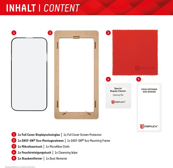 Actual product image Displex Real Glass, Full Cover Panzerglas (1 Piece, Samsung Galaxy S24 Ultra)