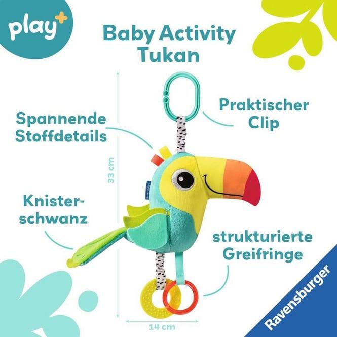 Actual product image Ravensburger 12034048 Play+ Baby activity toucan - toy from 0 months, pram toy