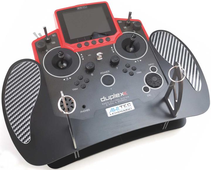 Image du produit AHLtec Pupitre émetteur Graupner MX HoTT black MX-12, MX-16,MX-20 avec étrier de pupitre émetteur standard