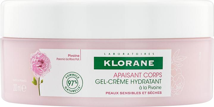 Klorane Feuchtigkeitsspendende Gel-Creme mit Pfingstrose (Körpercreme, 200 ml)