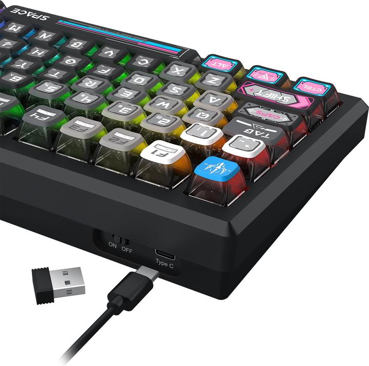 Actual product image Redragon K732MC-RGB-PRO Uranus Pro 82 (Eng. Int., Wireless)