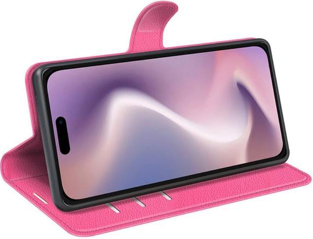 Actual product image MU Classic Litchi Leather Bookcover Series (Apple iPhone 16 Plus)