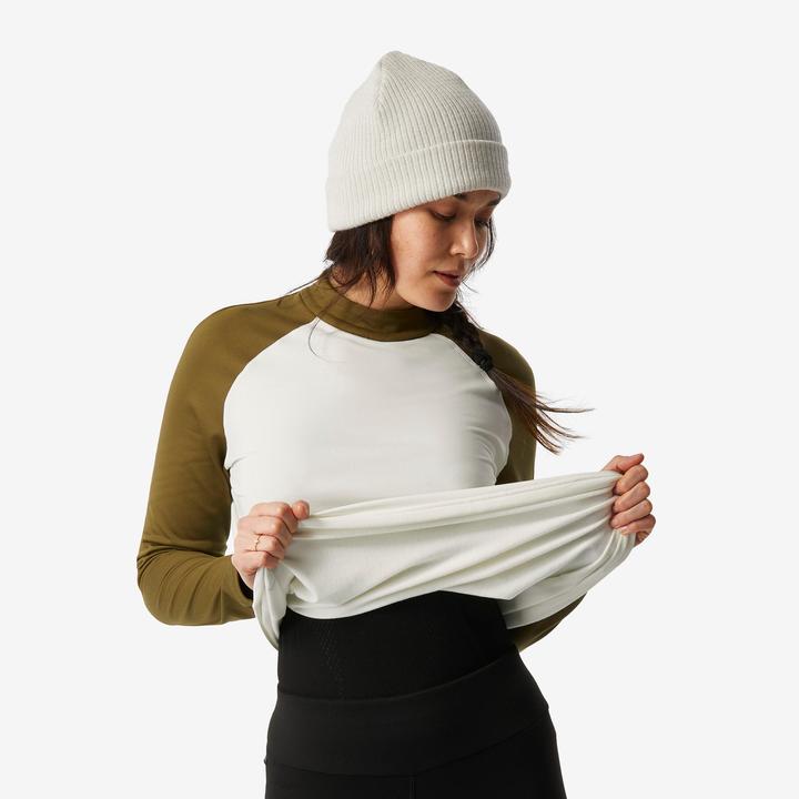 Immagine prodotto Wedze Camicia funzionale da sci da donna a taglio largo - BL500 beige/khaki (M)