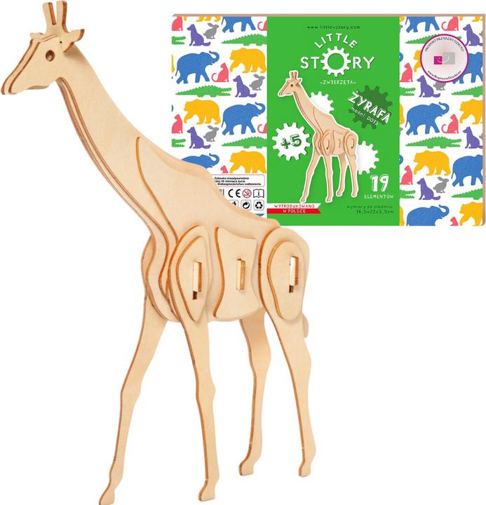 Little Story Holzpuzzle Model 3D - Girafe (19 Teile)