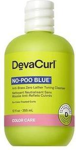 DevaCurl No-Poo Blue Anti-Brass Zero Lather Toning Cleanser with Superfruits 12 fl. oz. (Shampoing liquide)