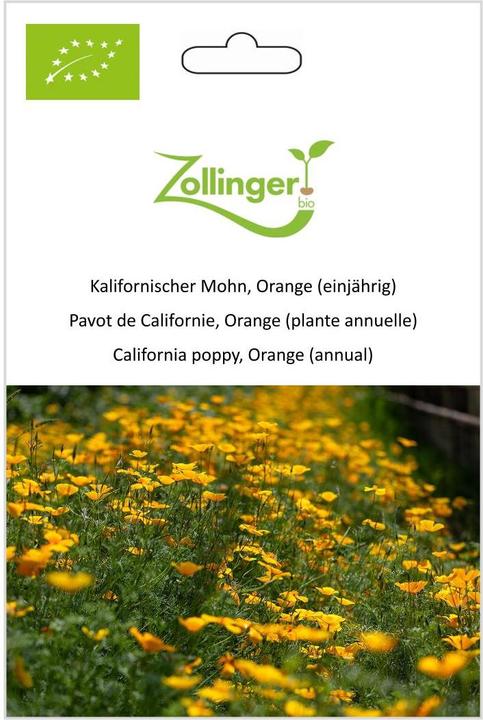 Produktbild Zollinger Bio Kalifornischer Mohn, Orange (einjährig) (Blumenzwiebel)