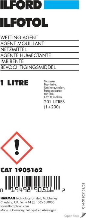 Actual product image Ilford Ilfotol (Wetting agent)