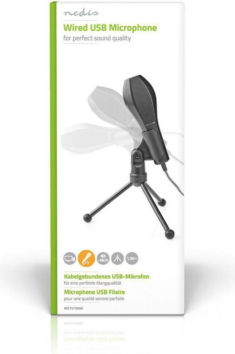 Produktbild Nedis Mikrofon zum Gebrauch von: Desktop/Notebook Kabelgebunden 1x USB