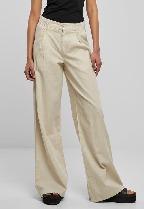Image du produit Urban Classics Ladies High Linen Mixed Wide Leg Pants (28)