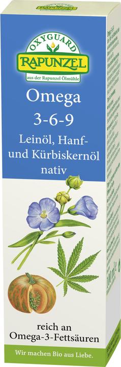 Produktbild Rapunzel Omega 3-6-9 Leinöl, Hanf- und Kürbiskernöl nativ Hanf Kürbiskernöl nat (100 ml)