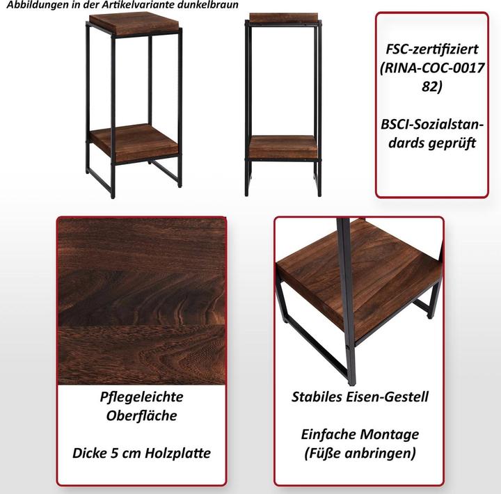 Produktbild Mendler Blumentisch (82 x 30 x 32 cm)