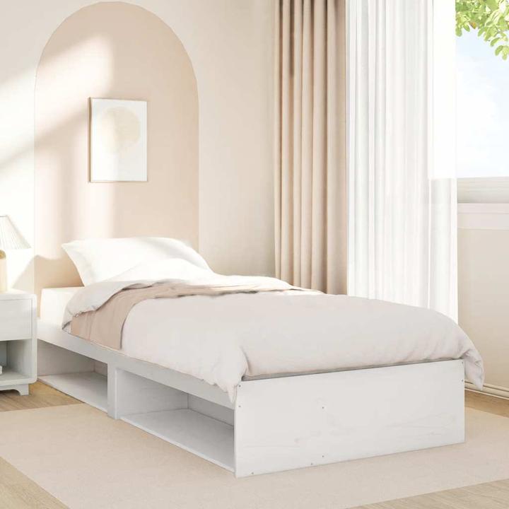 Actual product image VidaXL Day bed without mattress white 100x200 cm solid wood pine sofa bed (100 x 200 cm)