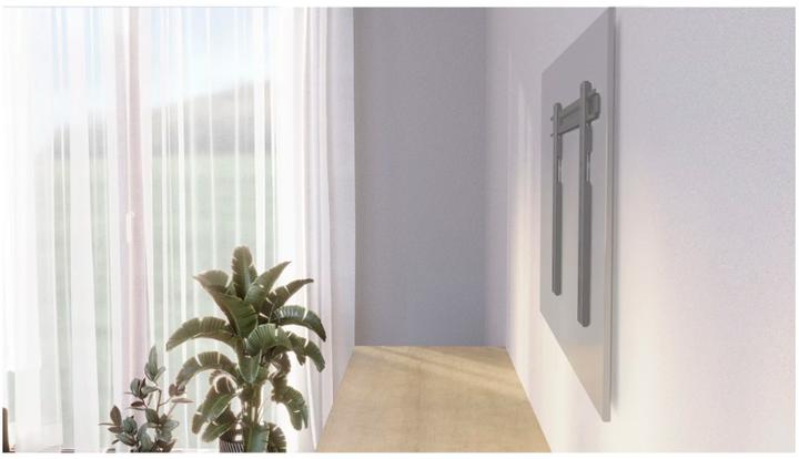 Image du produit Hama Support TV mural Ultraslim rigide, 229 cm (90") jusqu'à 80 kg, extra-plat, Anth. (Mur, 90", 80 kg)