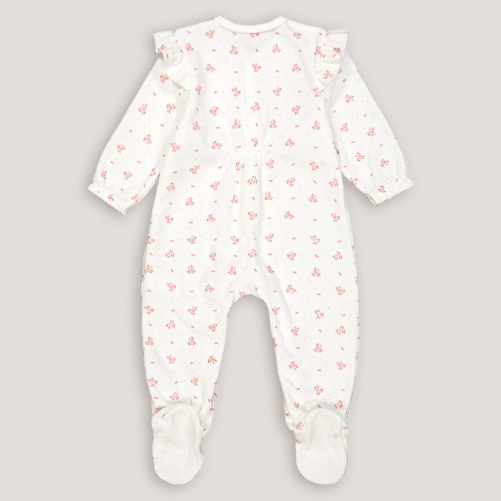 La Redoute Collections Samtstrampler mit Volants und Blumenmuster (68)
