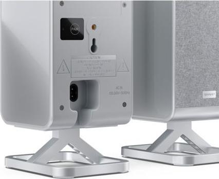 Actual product image Sharp Speakers HT-SPR52021(SL) Q Soundbar 2.0.2 Wireless Rear Surround Speakers, Silver |