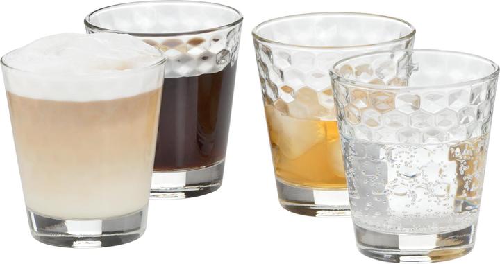 Produktbild WMF Wassergläser Set 4tlg Gläser 265ml Wabenmuster Kristallglas hitzebeständig (0.23 l, 4 x)
