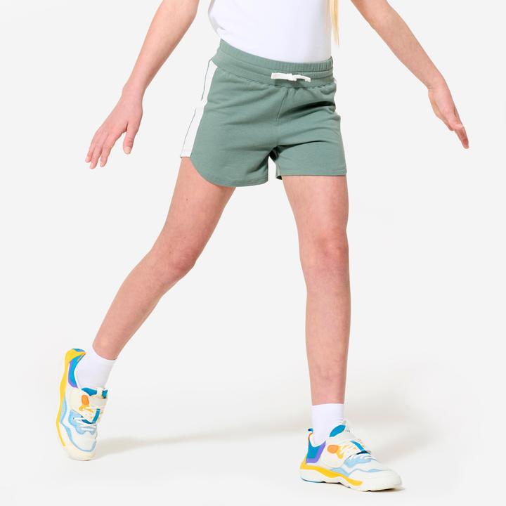 Image du produit Domyos Short multisport coton fille, Vert