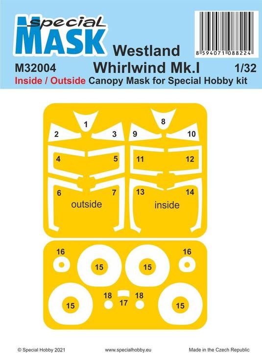 Image du produit Special Hobby Westland Whirlwind Mk.I Inside/Outside MASK