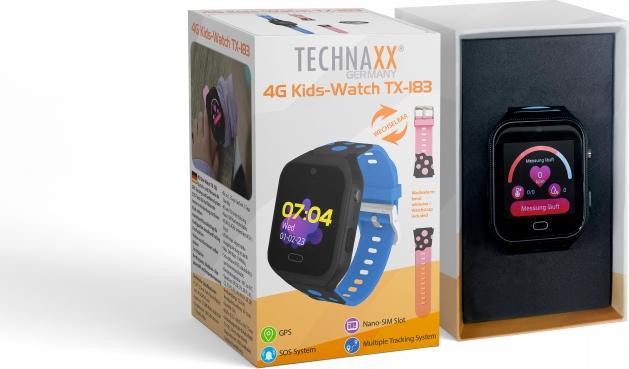 Image du produit Technaxx Montre intelligente pour enfants avec GPS, WLAN, 4G, bouton SOS (42 mm, 4G)