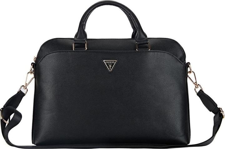 Image du produit Guess Bag Grained Zipper Pocket Triangle Logo 15" black