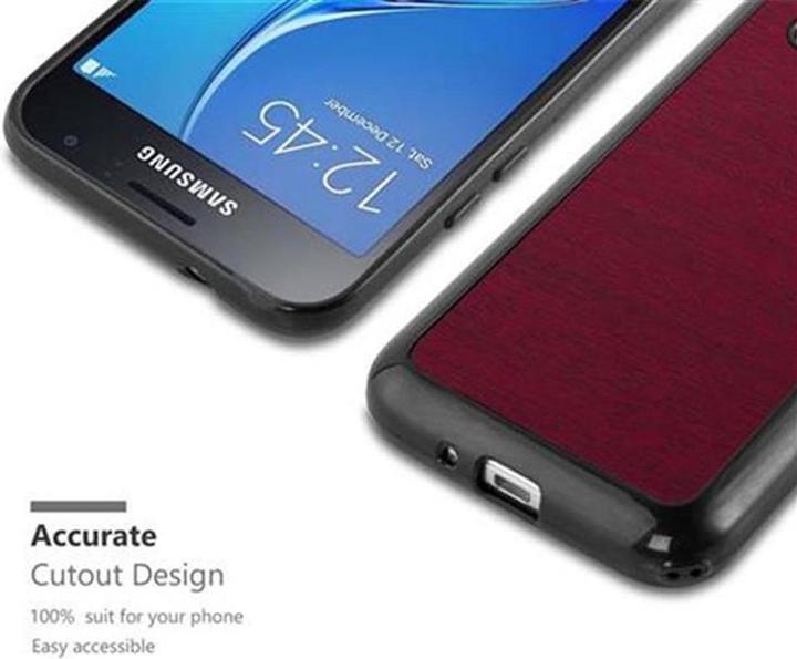 Produktbild Cadorabo TPU Wooden Cover (Samsung Galaxy J1 (2016))