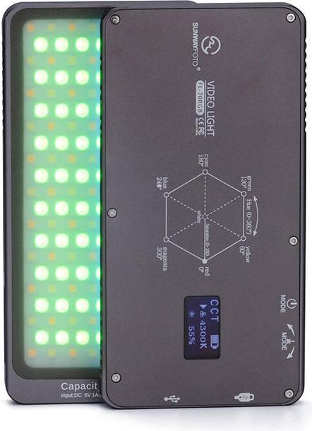 Actual product image Sunwayfoto AOKA FL-70RGB Video Area Light Multicolour