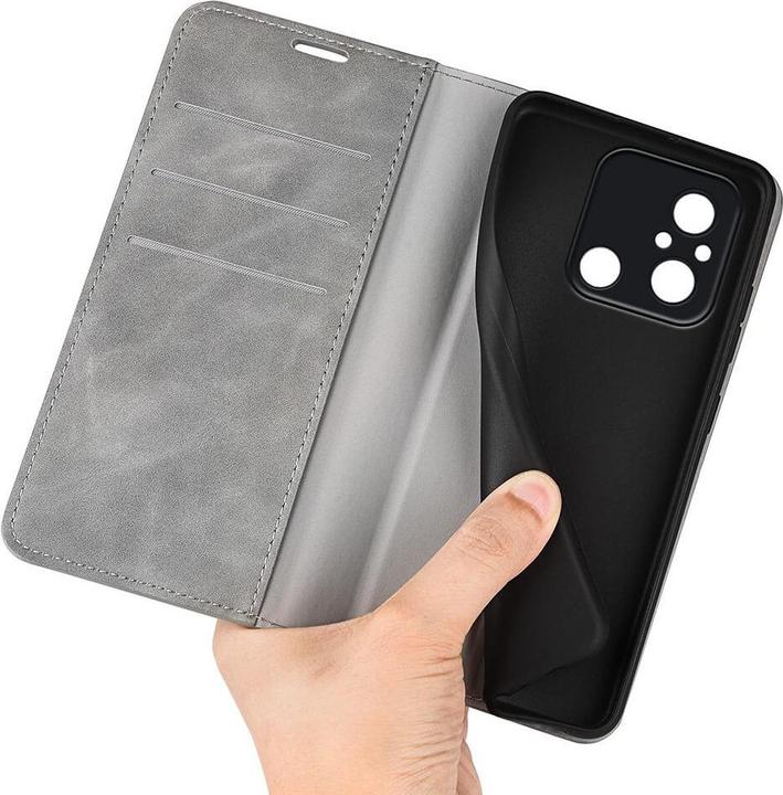 Produktbild Cover-Discount Xiaomi Redmi 12C - Stand Flip Case Hülle grau (Xiaomi Redmi 12C)