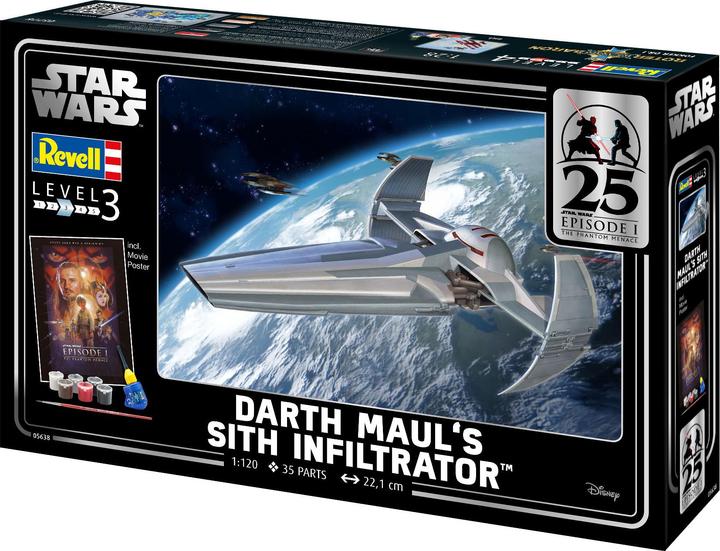 Actual product image Revell Gift Set EP1 Darth Maul's Sith Infiltrator