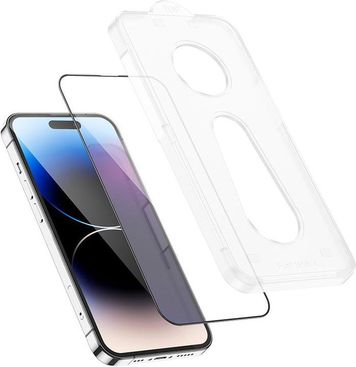 Image du produit Hoco A33 Film de protection en verre avec outil d'installation pour iPhone 14 Pro (1 pièce(s), Apple iPhone 14 Pro)