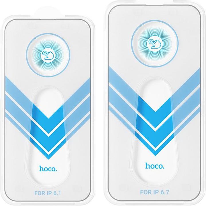 Image du produit Hoco A33 Film de protection en verre avec outil d'installation pour iPhone 14 Pro (1 pièce(s), Apple iPhone 14 Pro)
