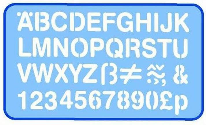 Helix Schriftschablone 20mm Schrifthöhe