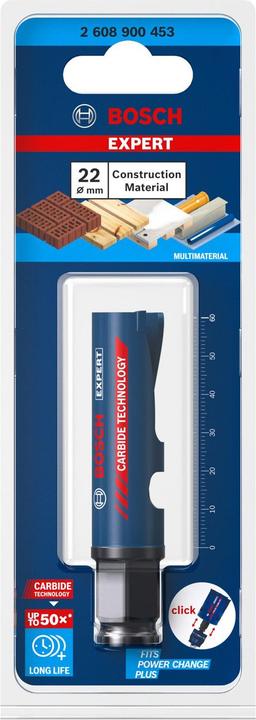 Actual product image Bosch Professional Zubehör EXPERT Construction Material hole saw, 22 x 60 mm (22 mm)
