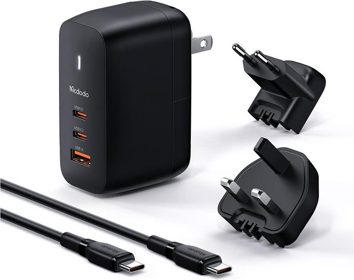 Actual product image Mcdodo 65W Charger incl. Charging Cable 60W Type-C to Type-C (EU/UK/US) Reddot Winner 2021 - Black (65 W)