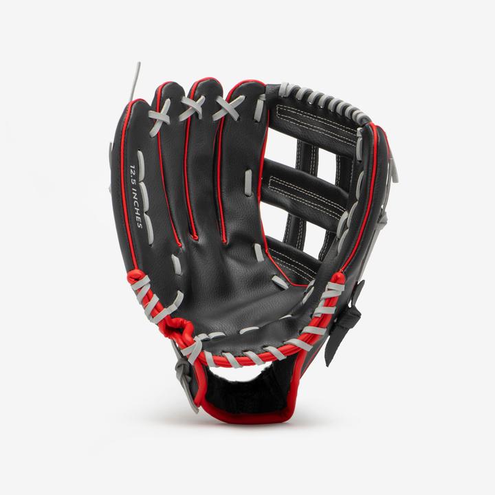 Produktbild Kipsta Damen/Herren Baseball Handschuh - BA100 LHT schwarz/rot (12.50")