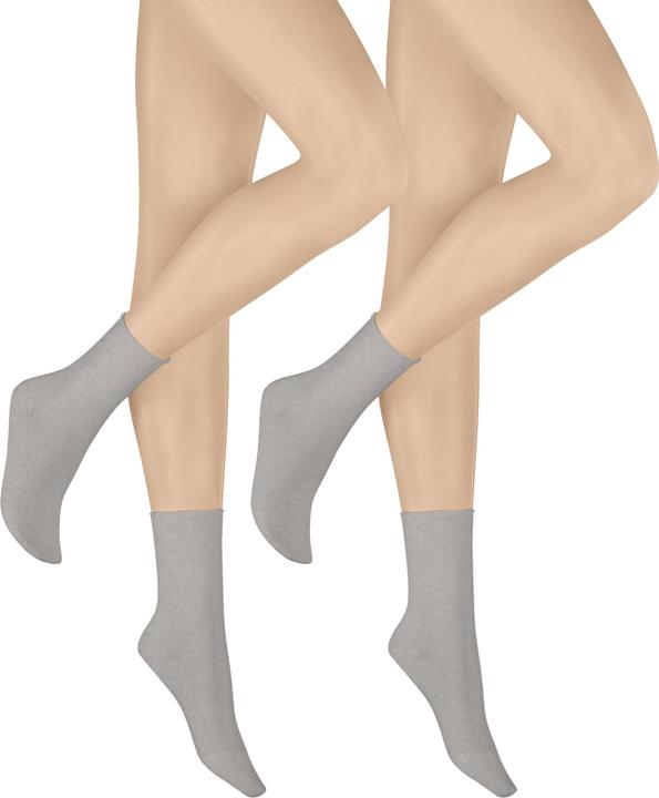 Actual product image Hudson Only Cotton (3 x 2 pairs) ladies socks, colour 502 silver, size 39-42 (Single pack, 39 - 42)