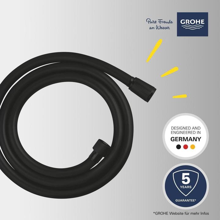 Image du produit Grohe Flexible de douche Vitalio Flex QuickFix, 1500mm, universel, noir mat (150 cm)
