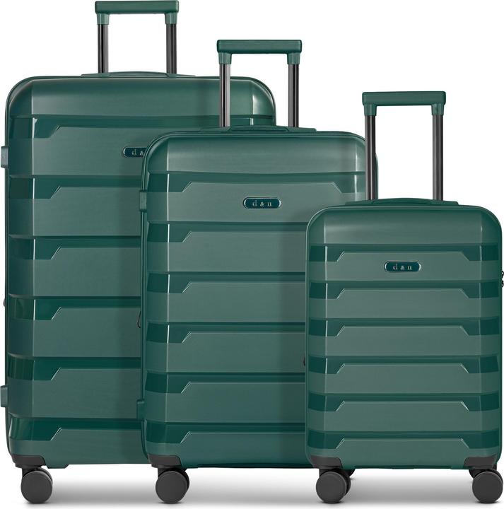 Actual product image D&N South Dakota 4 Rollen Kofferset 3-teilig mit Dehnfalte (203 l, XL (from 140l))