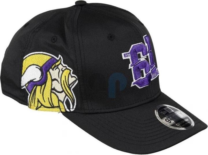 Actual product image New Era NFL - Minnesota Vikings - Established Number 9Fifty Stretch Snapback Cap Black ML (59)
